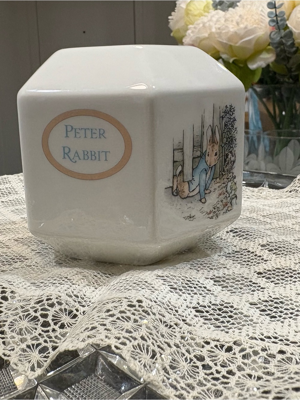 Wedgwood Peter Rabbit Octagonal Coin Bank- 100th Anniversary